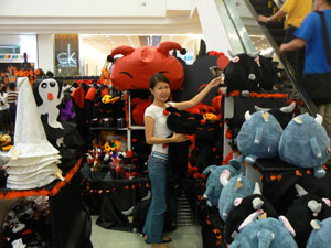 Tammy at Bangkok during Halloween